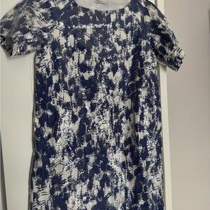 Rebecca Minkoff Navy and White Sequin Formal Dress